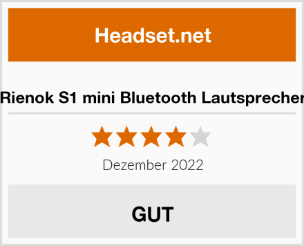  Rienok S1 mini Bluetooth Lautsprecher Test