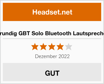  Grundig GBT Solo Bluetooth Lautsprecher Test