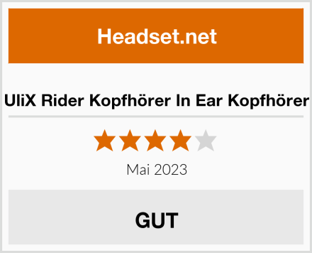 UliX Rider Kopfhörer In Ear Kopfhörer Test