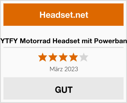  YYTFY Motorrad Headset mit Powerbank Test