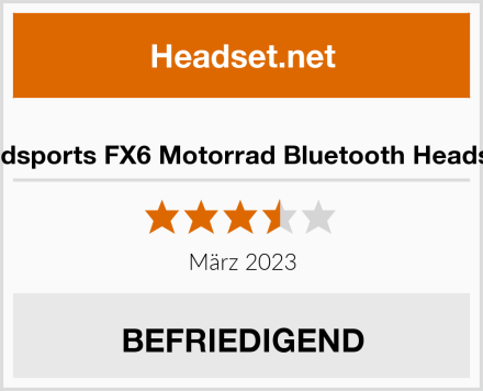  Fodsports FX6 Motorrad Bluetooth Headset Test