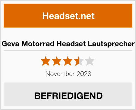  Geva Motorrad Headset Lautsprecher Test