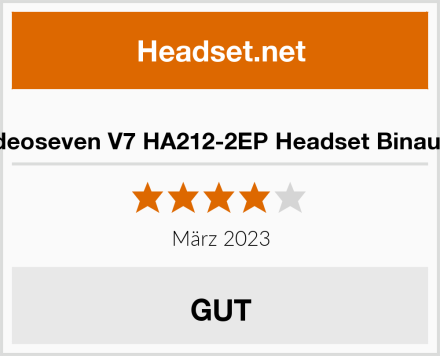  Videoseven V7 HA212-2EP Headset Binaural Test