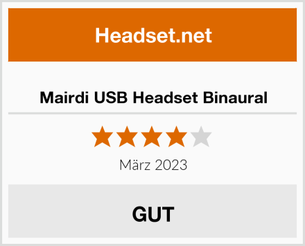  Mairdi USB Headset Binaural Test