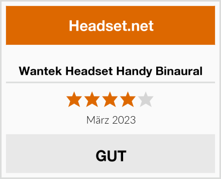 Wantek Headset Handy Binaural Test