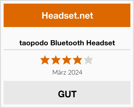  taopodo Bluetooth Headset Test