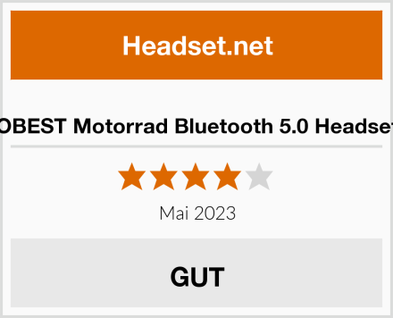  OBEST Motorrad Bluetooth 5.0 Headset Test