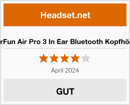  EarFun Air Pro 3 In Ear Bluetooth Kopfhörer Test