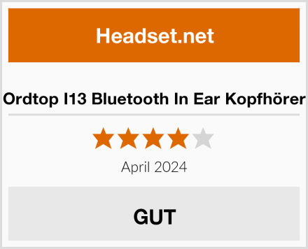  Ordtop I13 Bluetooth In Ear Kopfhörer Test
