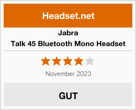 Jabra Talk 45 Bluetooth Mono Headset Test