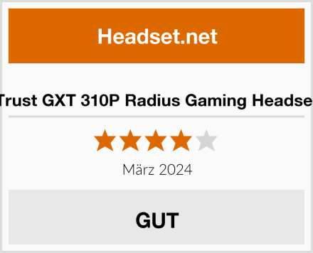  Trust GXT 310P Radius Gaming Headset Test