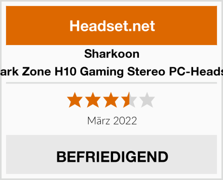 Sharkoon Shark Zone H10 Gaming Stereo PC-Headset Test