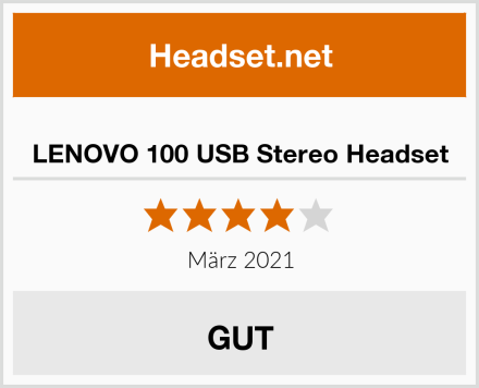  LENOVO 100 USB Stereo Headset Test