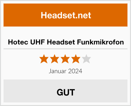  Hotec UHF Headset Funkmikrofon Test