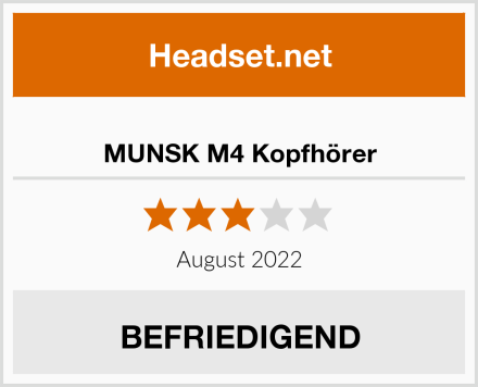  MUNSK M4 Kopfhörer Test